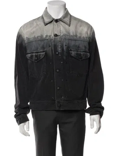 Pre-owned Versace Jeans Couture Denim Jacket In Black