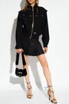 Versace Jeans Couture Chain Couture-print Denim Jacket In Black