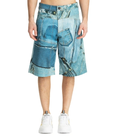 Versace Jeans Couture Denim Shorts In Blue