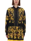 Versace Jeans Couture "porcelain Baroque" Jacket In Black