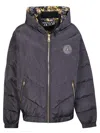Versace Jeans Couture Quilted Down Jacket In Black