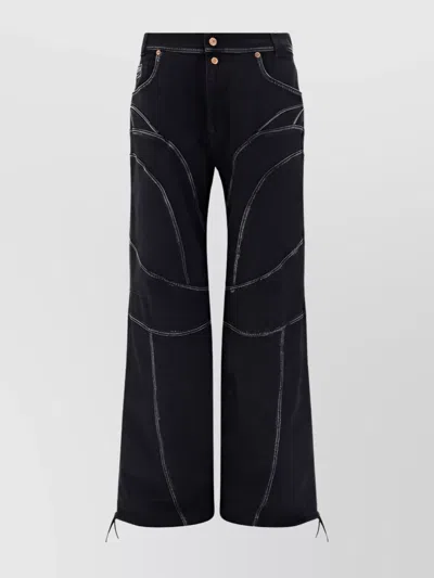 Versace Jeans Couture Piece Number Straight-leg Jeans In Black