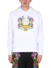 Versace Jeans Couture Men's Sweatshirt With Logo Print In White