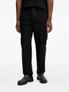 Versace Jeans Couture Drawstring-waist Cargo Trousers In Black