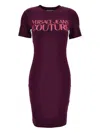 Versace Jeans Couture Logo-print T-shirt Dress In Black