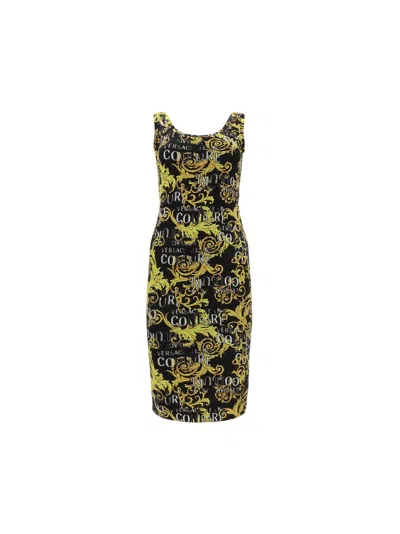 Versace Jeans Couture Couture Dress In Black/gold