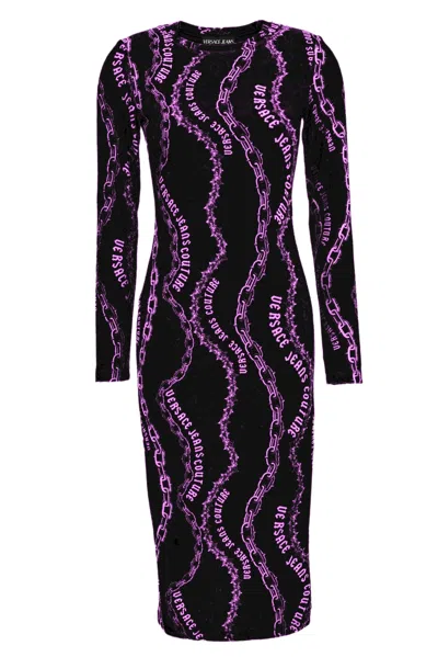 Versace Jeans Couture Dress In Black