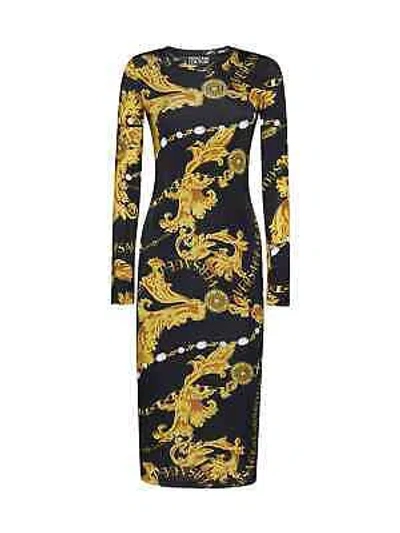 Pre-owned Versace Jeans Couture Dress By In Black/gold