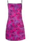 Versace Jeans Couture Spaghetti Strap Mini Dress In Multi