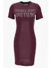 Versace Jeans Couture Logo-embellished T-shirt Dress In Purple