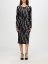 Versace Jeans Couture Dress  Woman Color Black 1 In Schwarz 1