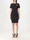 Versace Jeans Couture Dress  Woman Color Black In Black