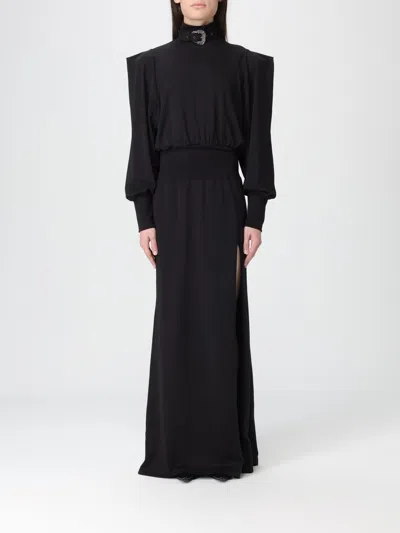 Versace Jeans Couture Dress  Woman Color Black In Animal Print