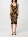 Versace Jeans Couture Watercolour Couture-print Midi Dress In Black