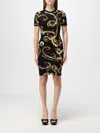 Versace Jeans Couture Baroque-print T-shirt Dress In Schwarz