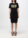 Versace Jeans Couture Crystal Outline Barocco Mini Dress In Schwarz