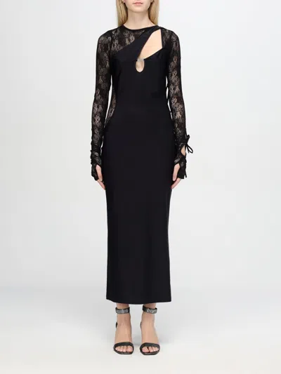 Versace Jeans Couture Dress  Woman Color Black In Schwarz