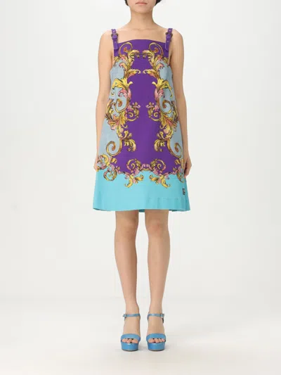 VERSACE JEANS COUTURE DRESS VERSACE JEANS COUTURE WOMAN COLOR VIOLET,G77387019