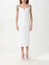 Versace Jeans Couture Dress  Woman Color White In White