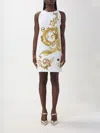 Versace Jeans Couture Watercolour Couture Sleeveless Mini Dress In White