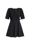 Versace Jeans Couture Logo-buckle Mini Dress In Black