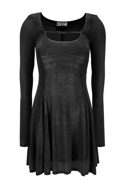 Versace Jeans Couture Dress With Long Sleeves In Blue