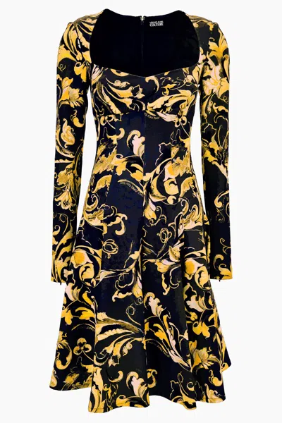 Versace Jeans Couture Dress With Long Sleeves In Multi