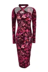 Versace Jeans Couture Dress With Long Sleeves In Purple