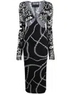Versace Jeans Couture Midikleid Mit Cut-outs In Black