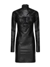 Versace Jeans Couture Short Dress With Front Cut-out In Black
