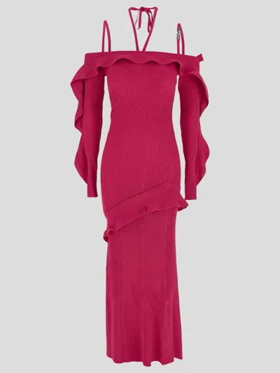 Versace Jeans Couture Dresses In Hotpink