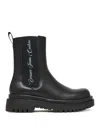 Versace Jeans Couture Elastic-insert Platform Boots In Black