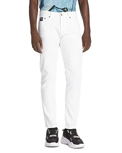 VERSACE JEANS COUTURE DRILL NARROW FIT JEANS IN WHITE