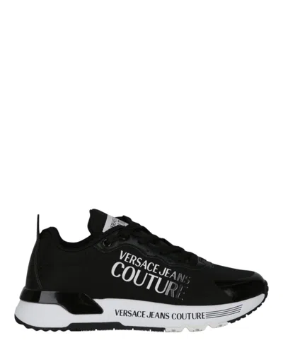 Versace Jeans Couture Dynamic Logo Sneakers In Black