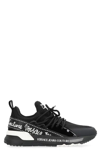 Versace Jeans Couture Dynamic Low-top Sneakers In Black