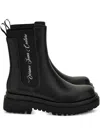 Versace Jeans Couture Elastic-insert Platform Boots In Black