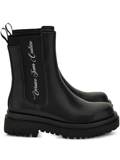 VERSACE JEANS COUTURE ELASTIC-INSERT PLATFORM BOOTS