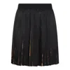 Versace Jeans Couture Watercolour Couture-print Pleated Miniskirt In Black