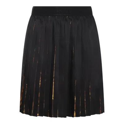 VERSACE JEANS COUTURE ELASTICATED WAISTBAND PLEATED SKIRT