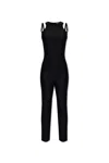 Versace Jeans Couture Embellished Halterneck Sleeveless Jumpsuit In Black