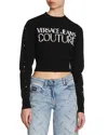 Versace Jeans Couture Women's Logo Embellished Top In Black