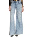Versace Jeans Couture Crystal-logo Straight-leg Jeans In Indigo