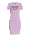 Versace Jeans Couture Embellished Short-sleeved Mini Dress