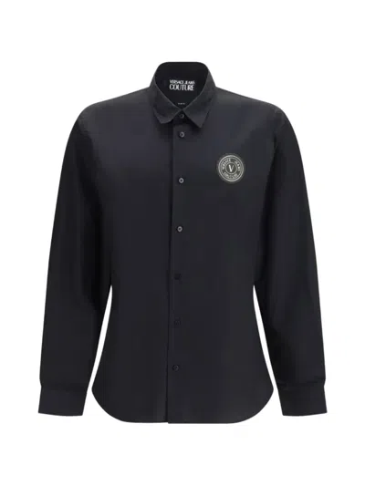 Versace Jeans Couture Emblem-patch Shirt In Black