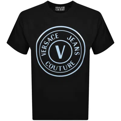 Versace Jeans Couture Emblem T Shirt Black In Multi