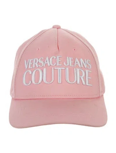 Pre-owned Versace Jeans Couture Embroidered Canvas Snapback Hat In Pink