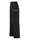 Versace Jeans Couture Embroidered-logo Drawstring Track Trousers In Black