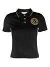 Versace Jeans Couture Embroidered-logo Polo Shirt In Multi