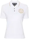 Versace Jeans Couture Embroidered-logo Polo Top In White