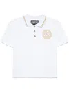 Versace Jeans Couture White Polo Shirt With Logo Print On The Chest In White